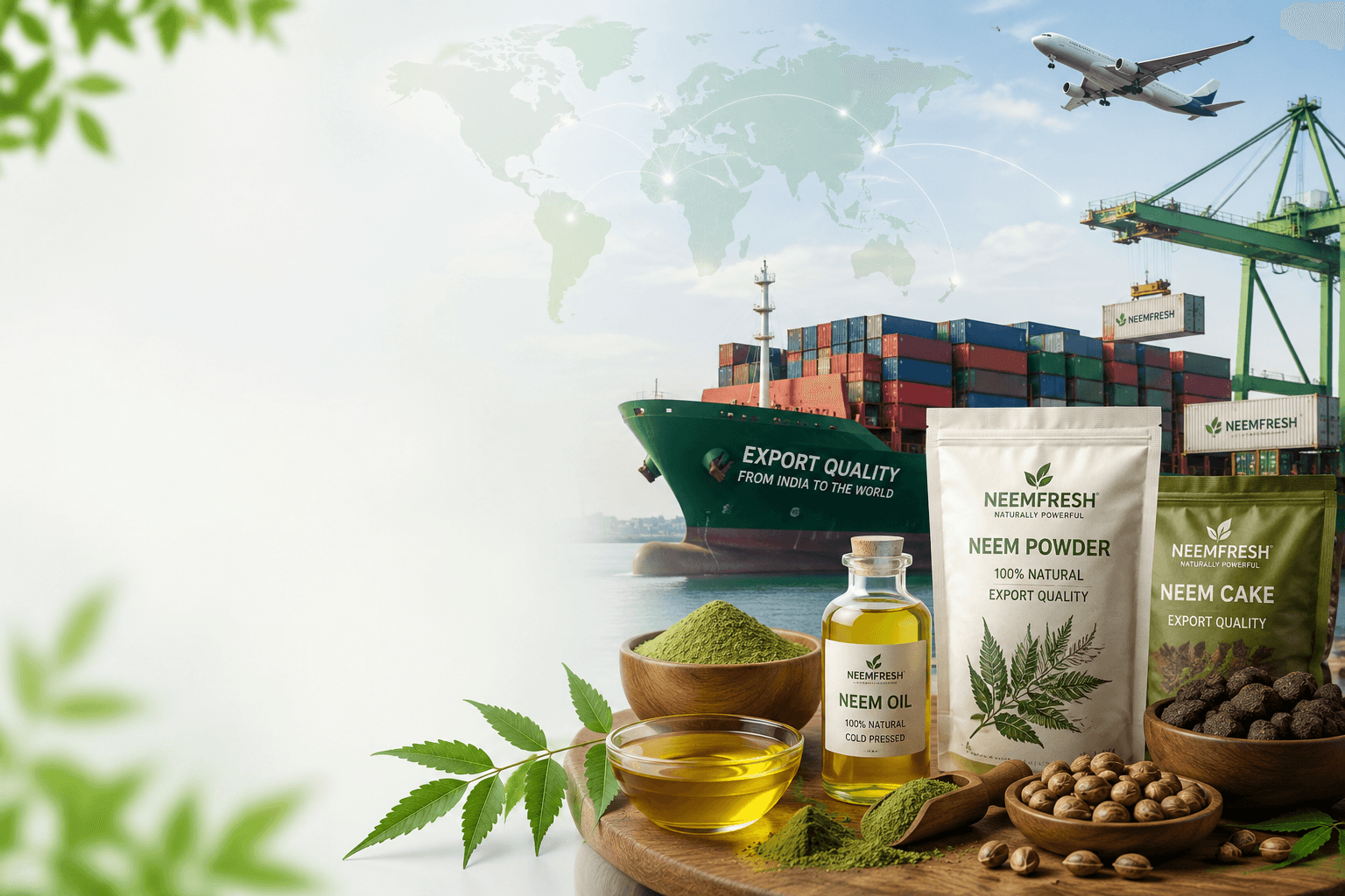 Exportação global de produtos de Neem